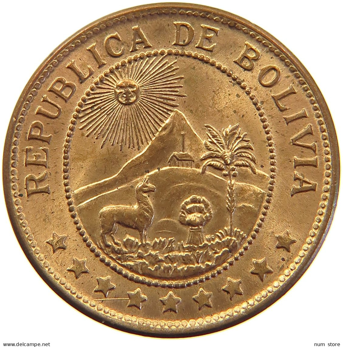 BOLIVIA 50 CENTAVOS 1942  #s023 0269 - Bolivie