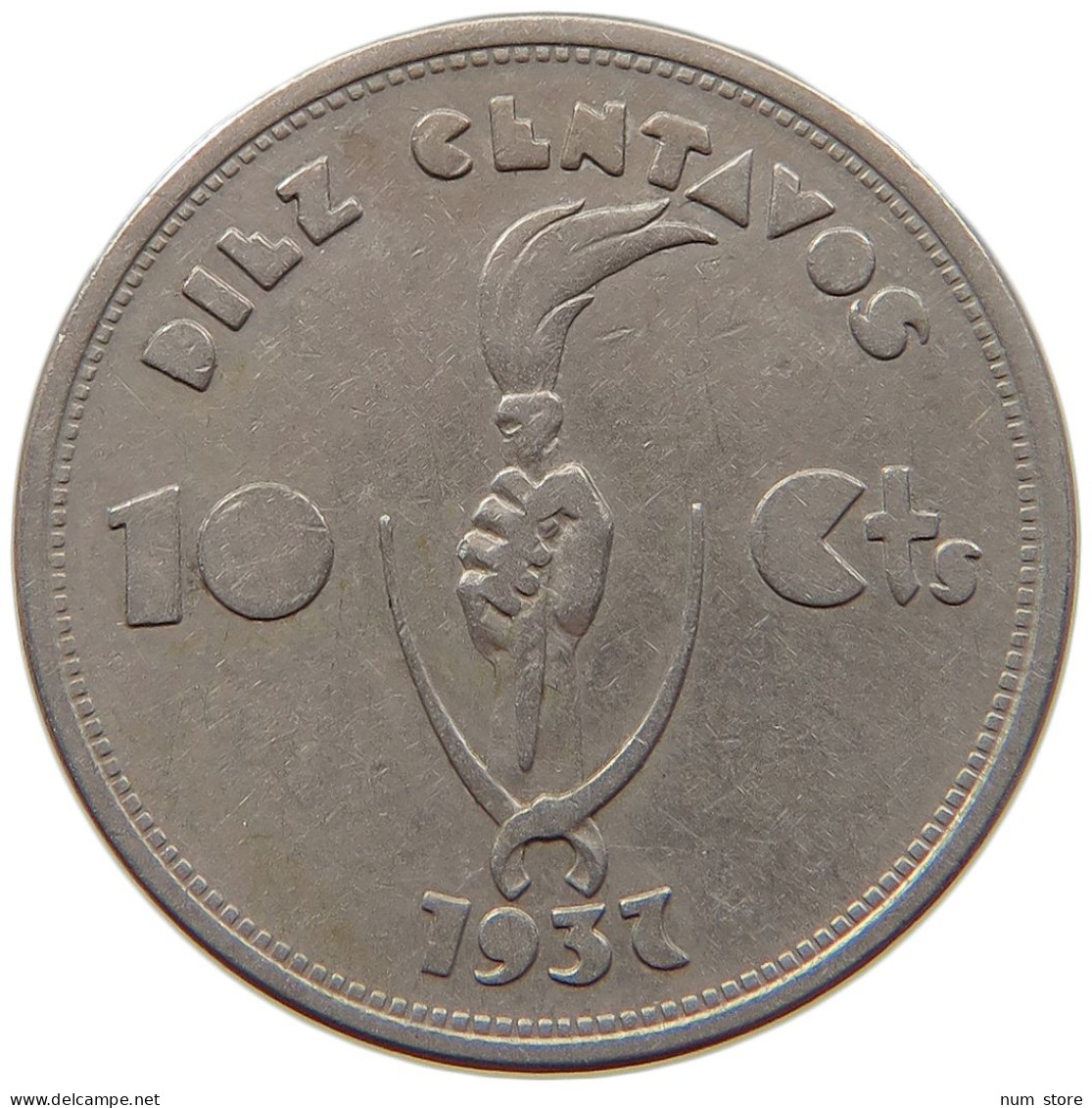 BOLIVIA 10 CENTAVOS 1937  #s009 0257 - Bolivie