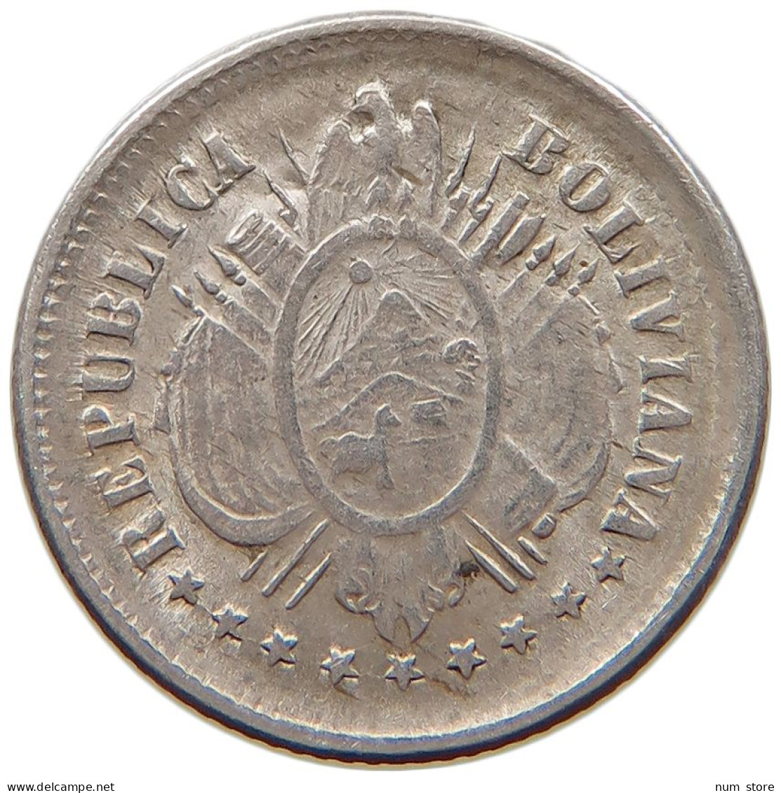 BOLIVIA 5 CENTAVOS 1900  #s009 0267 - Bolivië