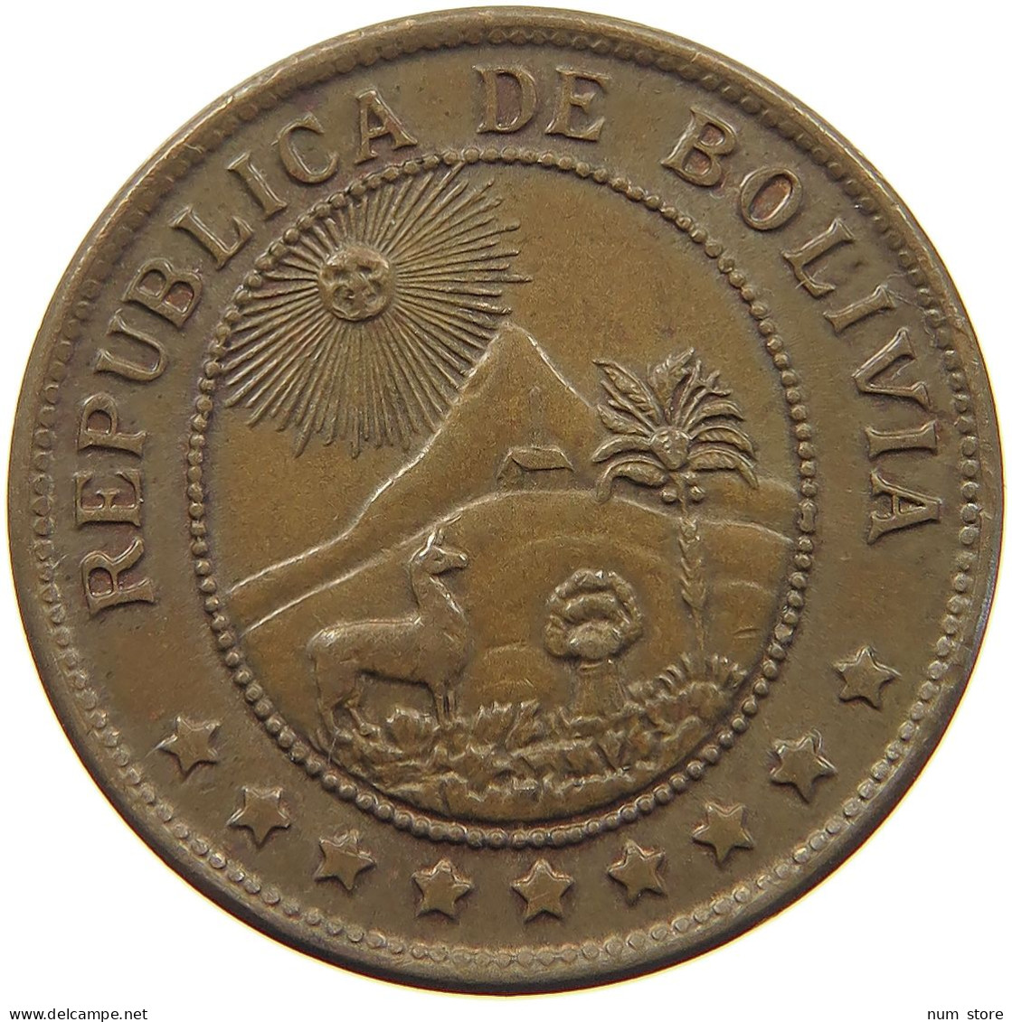 BOLIVIA 50 CENTAVOS 1942  #c080 0397 - Bolivia