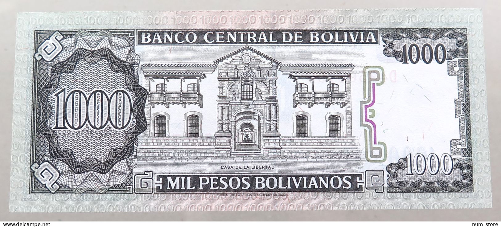 BOLIVIA 1000 PESOS 1982  #alb049 0015 - Bolivie