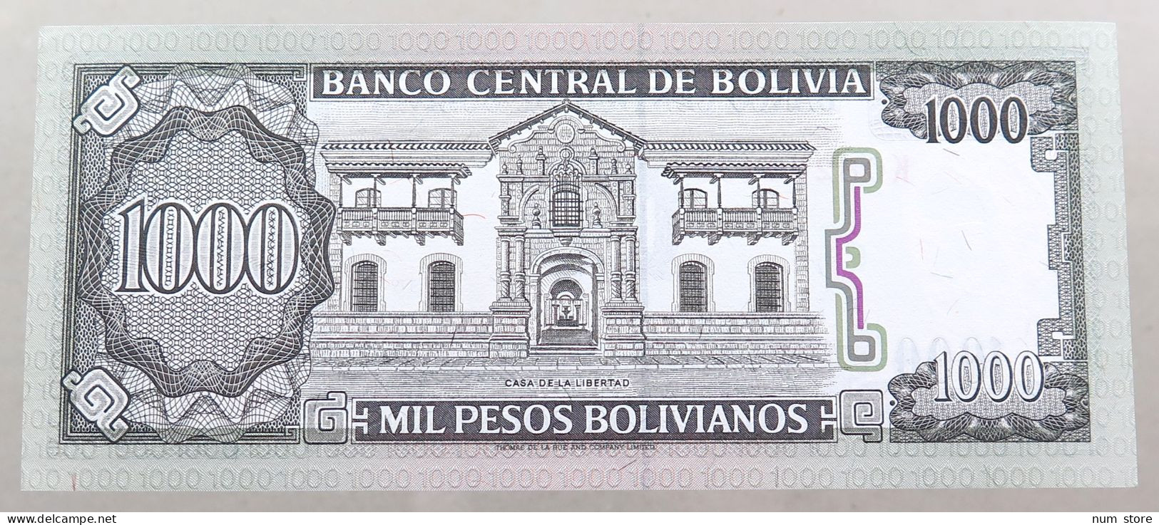 BOLIVIA 1000 PESOS 1982  #alb049 0017 - Bolivie