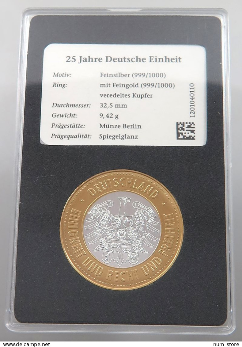 BRD MEDAILLE 2015 25 JAHRE DEUTSCHE EINHEIT #sm11 0009 - Autres & Non Classés