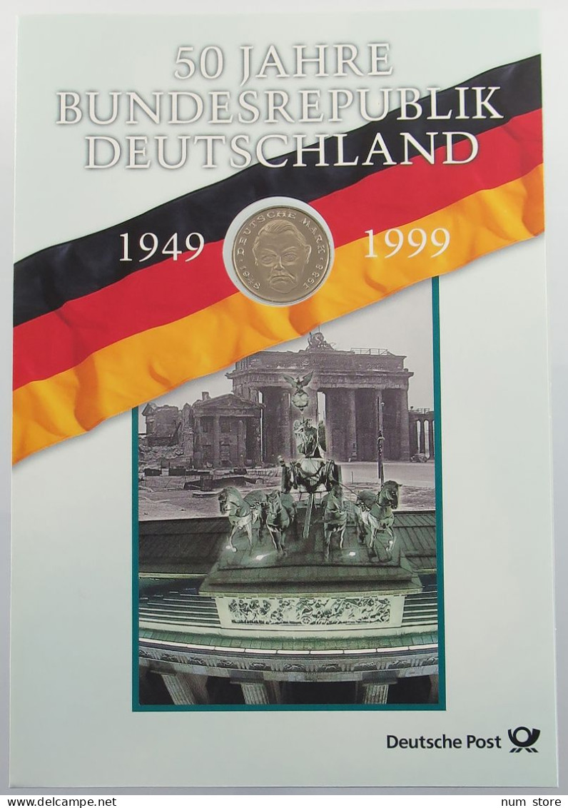 BRD SET 2 MARK + BRIEFMARKEN 1999 50 JAHRE BUNDESREPUBLIK DEUTSCHLAND #bs15 0069 - Sets De Acuñados &  Sets De Pruebas