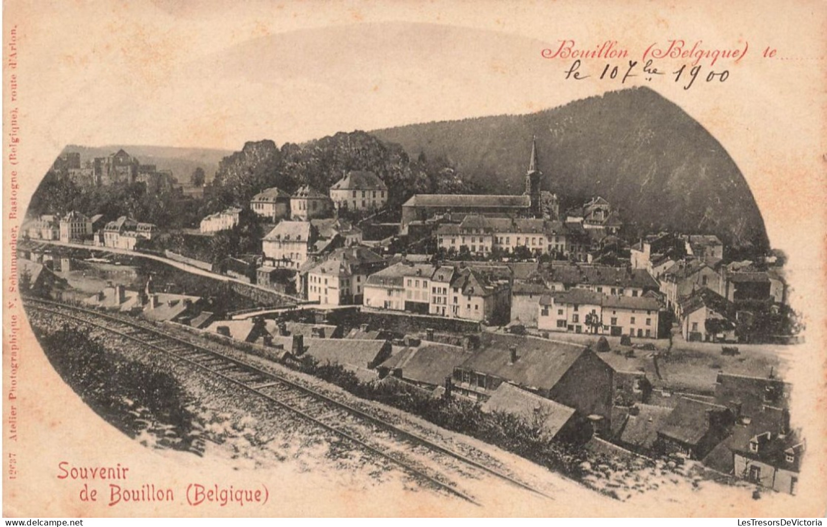 BELGIQUE - Bouillon - Vue Générale Sur La Ville Et La Voie Ferroviaire - Carte Postale Ancienne - Bouillon