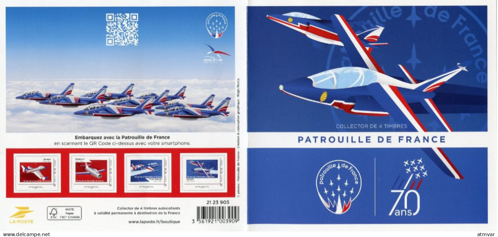 FRANCE (2023) Carte Maximum Card - 70 Ans De La Patrouille De France, Avion Airplane Aircraft Fouga Magister (1964-1980) - 2020-…