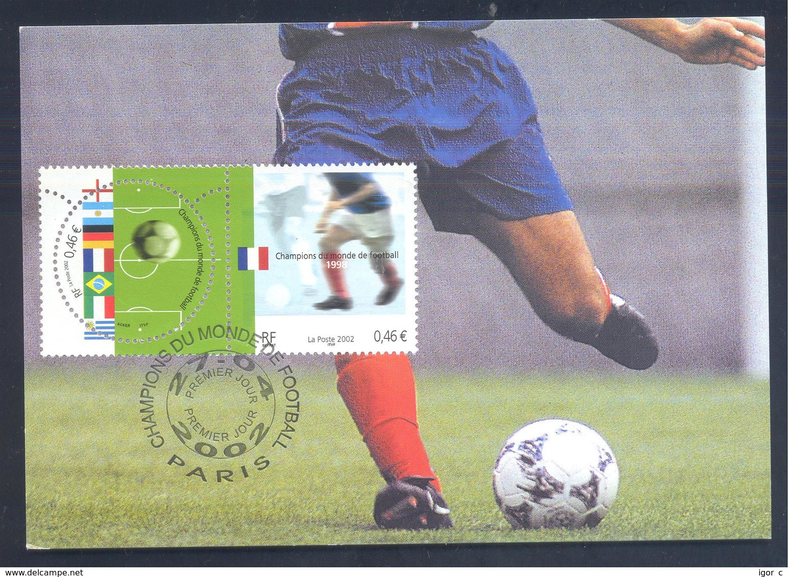 France 2002 Maximum Card: Football Fussball Soccer Calcio: FIFA World Cup 2002 Korea Japan - 2002 – Südkorea / Japan