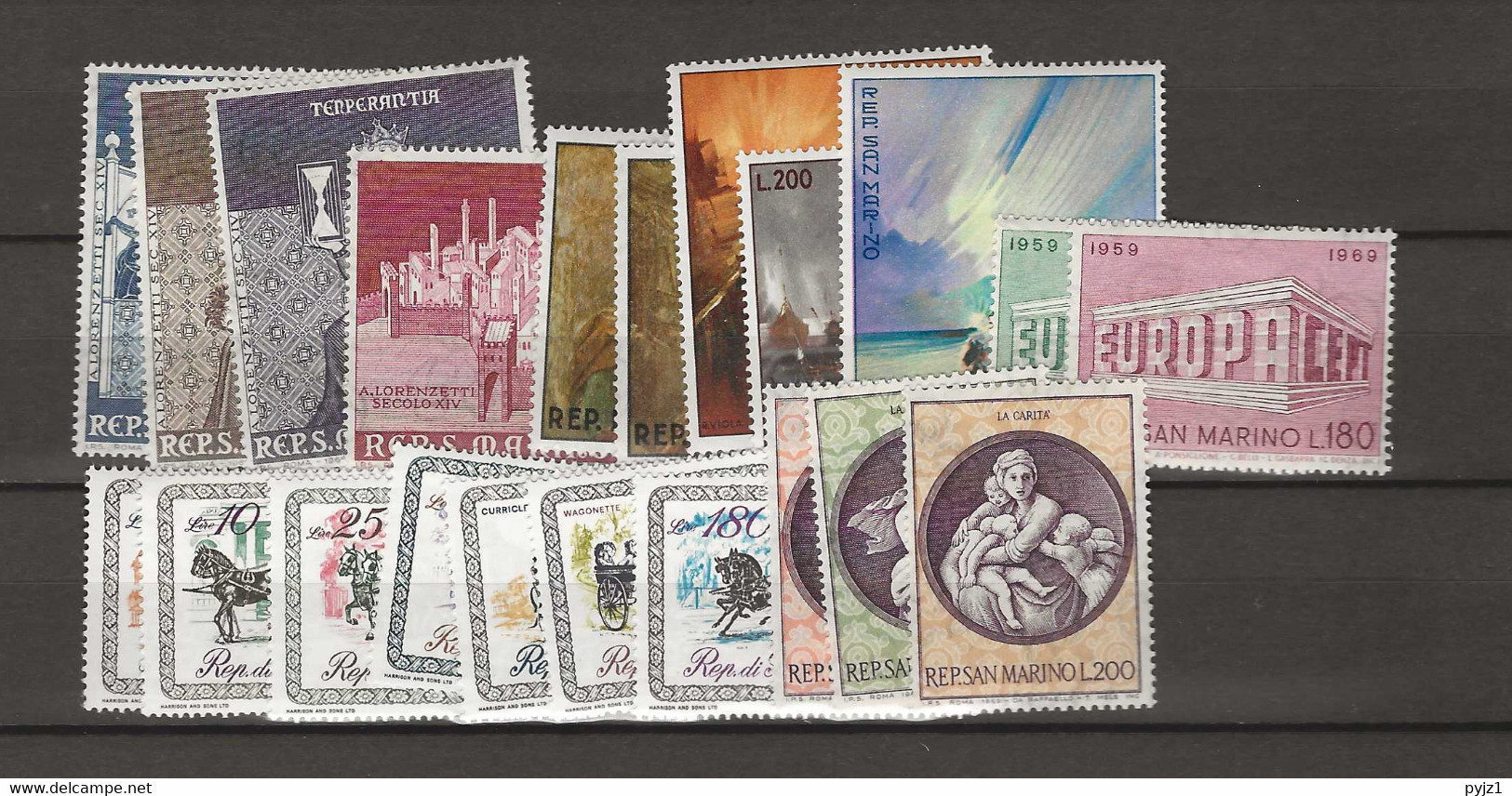 1969 MNH San Marino, Postfris** - Años Completos