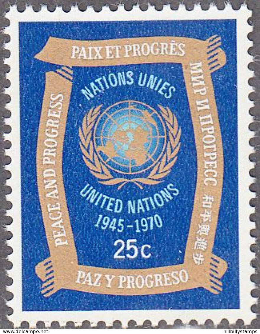 UNITED NATIONS NY   SCOTT NO 211   MNH     YEAR  1970 - Ungebraucht