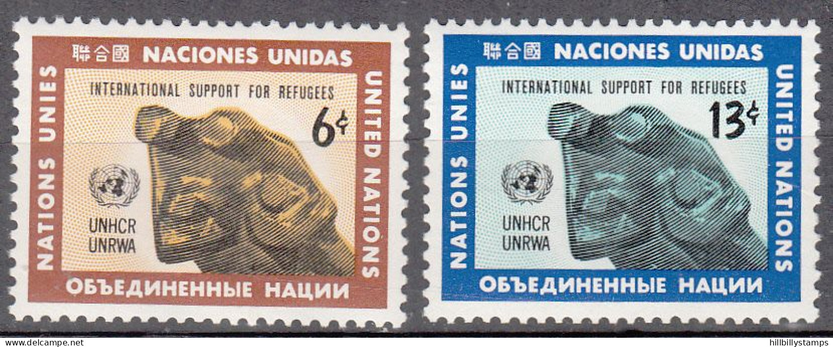 UNITED NATIONS NY   SCOTT NO 216-17   MNH     YEAR  1971 - Neufs