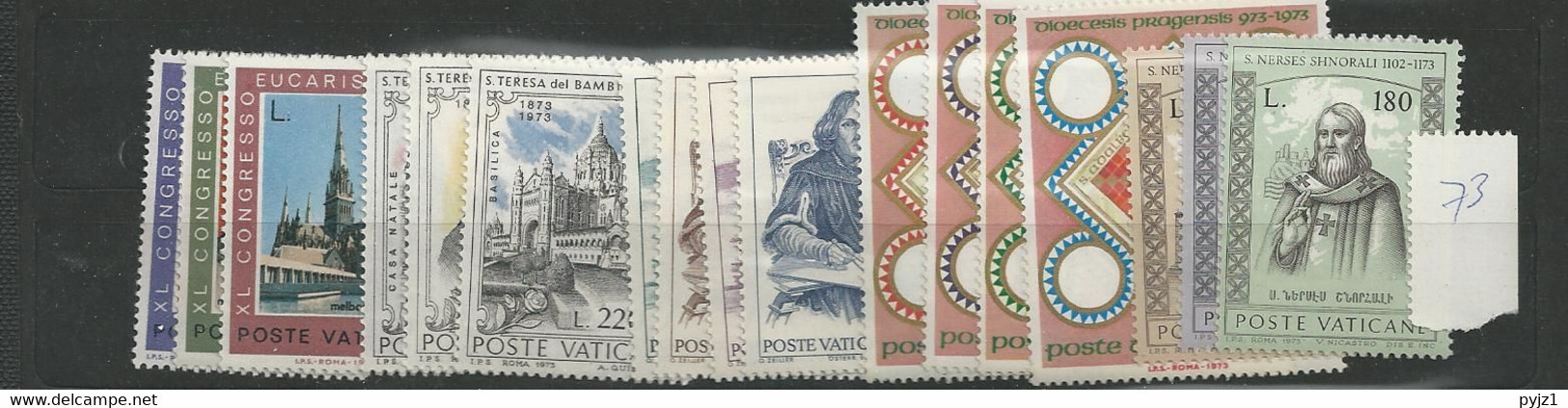 1973 MNH Vaticano, Vatikanstaat, Year Collection, Postfris** - Années Complètes