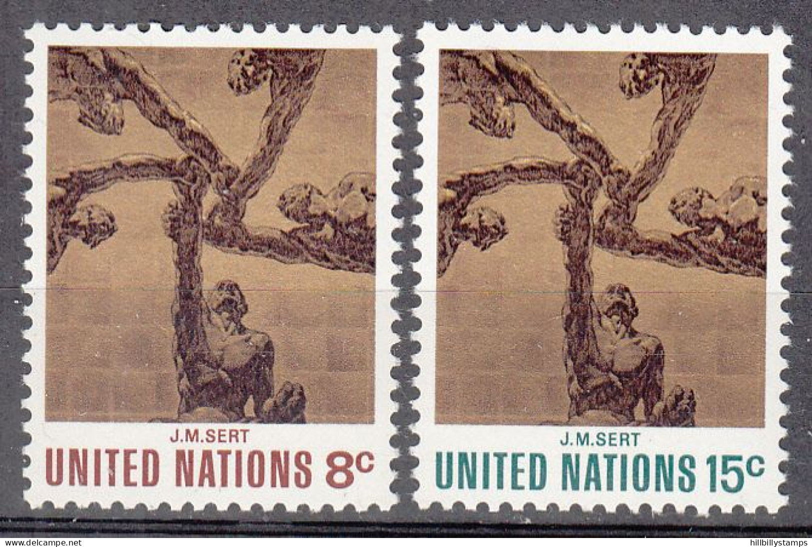 UNITED NATIONS NY   SCOTT NO 232-33   MNH     YEAR  1972 - Nuovi