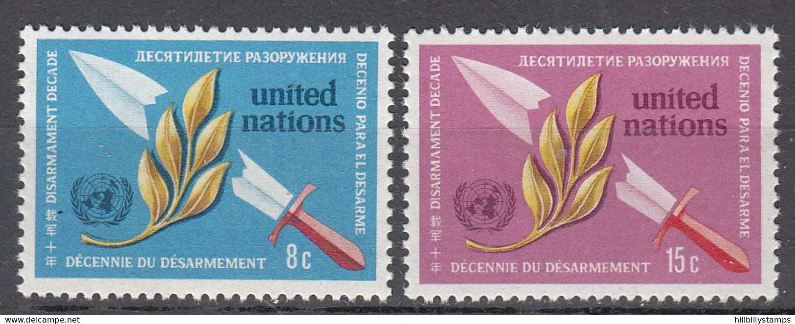 UNITED NATIONS NY   SCOTT NO 234-35   MNH     YEAR  1973 - Unused Stamps