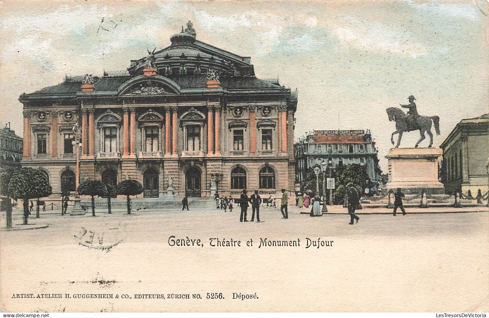 SUISSE - Genève -  Théâtre Et Monument Dufour - Colorisé - Carte Postale Ancienne - Genève