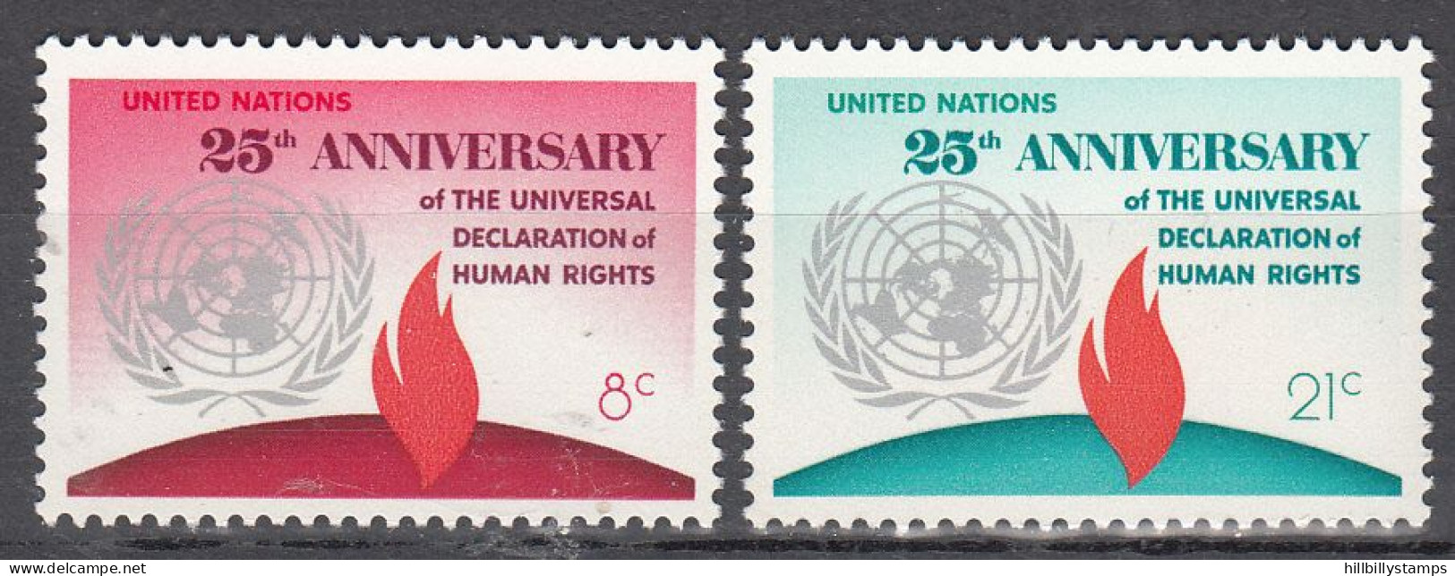 UNITED NATIONS NY   SCOTT NO 242-43   MNH     YEAR  1973 - Neufs