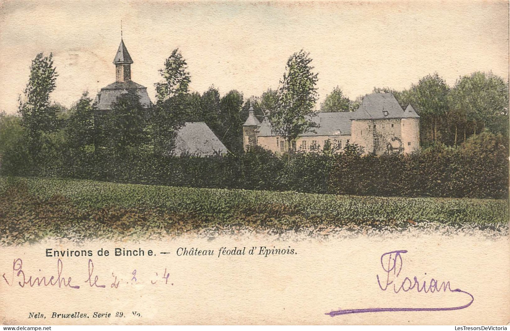 BELGIQUE - Binche - Château Féodal D'Epinois - Colorisé - Carte Postale Ancienne - Binche