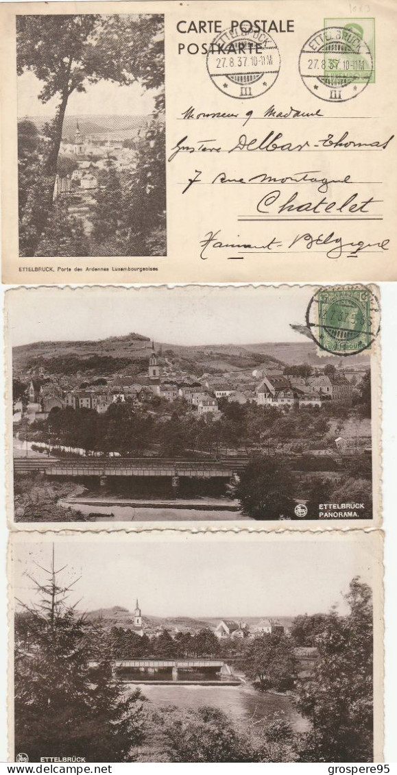 LUXEMBOURG ETTELBRUCK 1937 3 CARTES - Ettelbrück