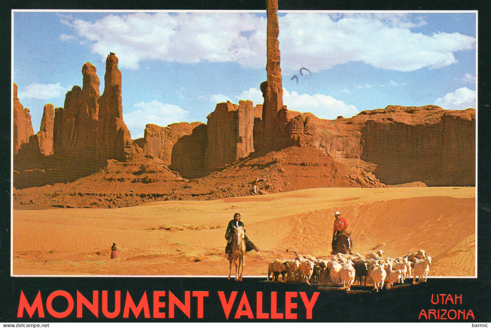 MONUMENT WALLEY, COWBOYS ET TROUPEAU  COULEUR   REF 12275 POU - Monument Valley