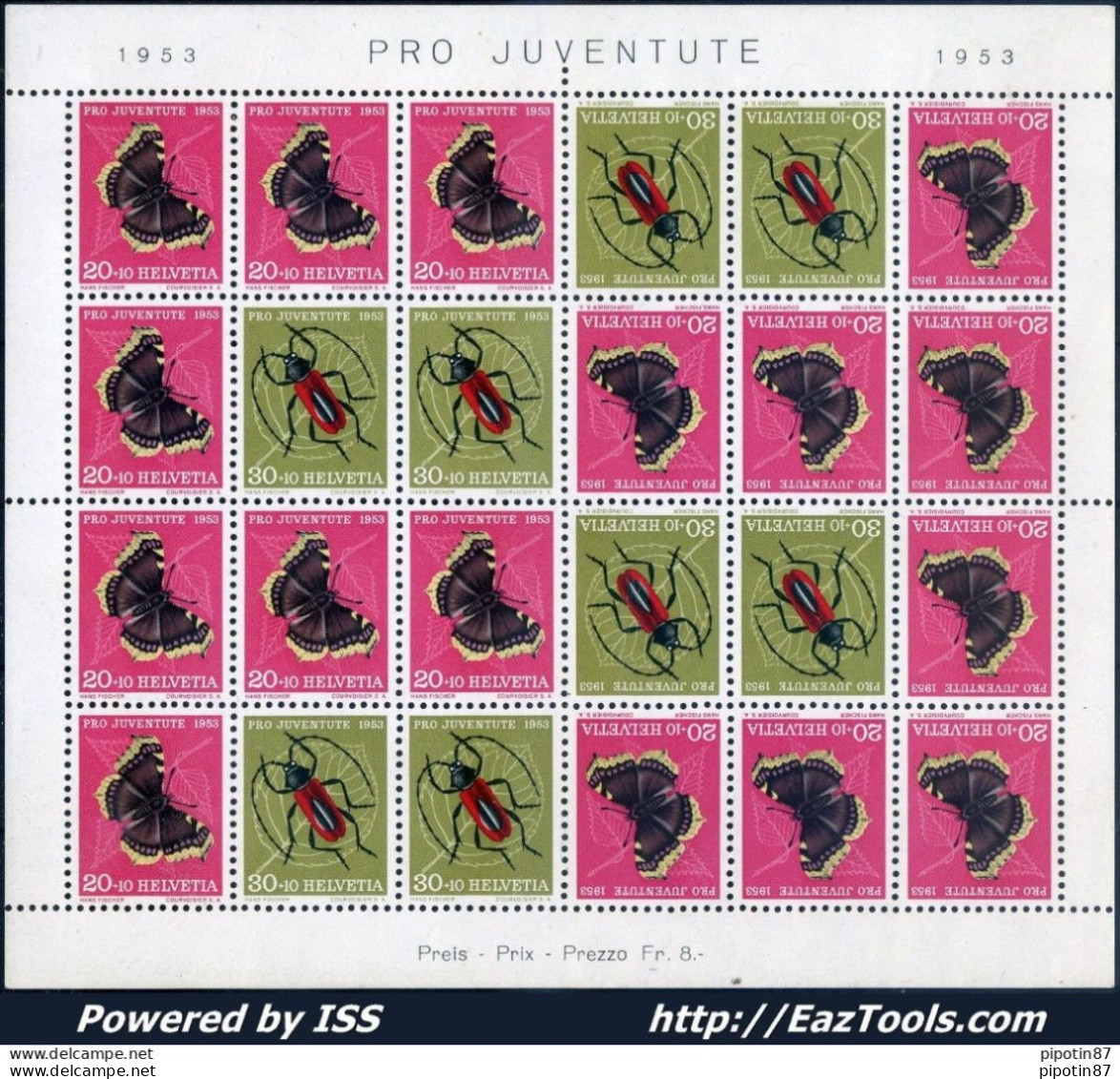 SUISSE RARE BLOC POUR LA JEUNESSE 1953 NEUF * AVEC CHARNIERE - Unused Stamps