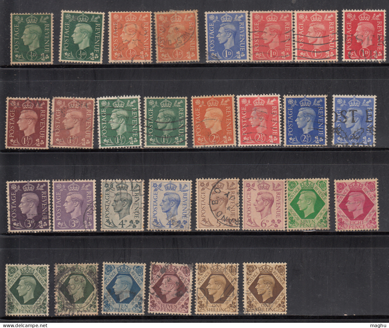 KGVI Series 1937 - 1952, Great Britian Used - Used Stamps