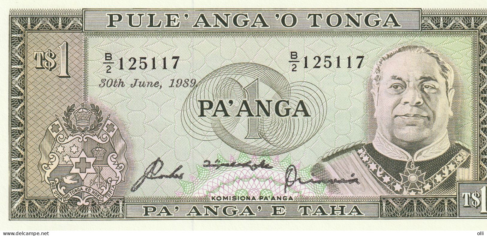 TONGA - 1PA'ANGA  1989  P-19b  UNC - Tonga