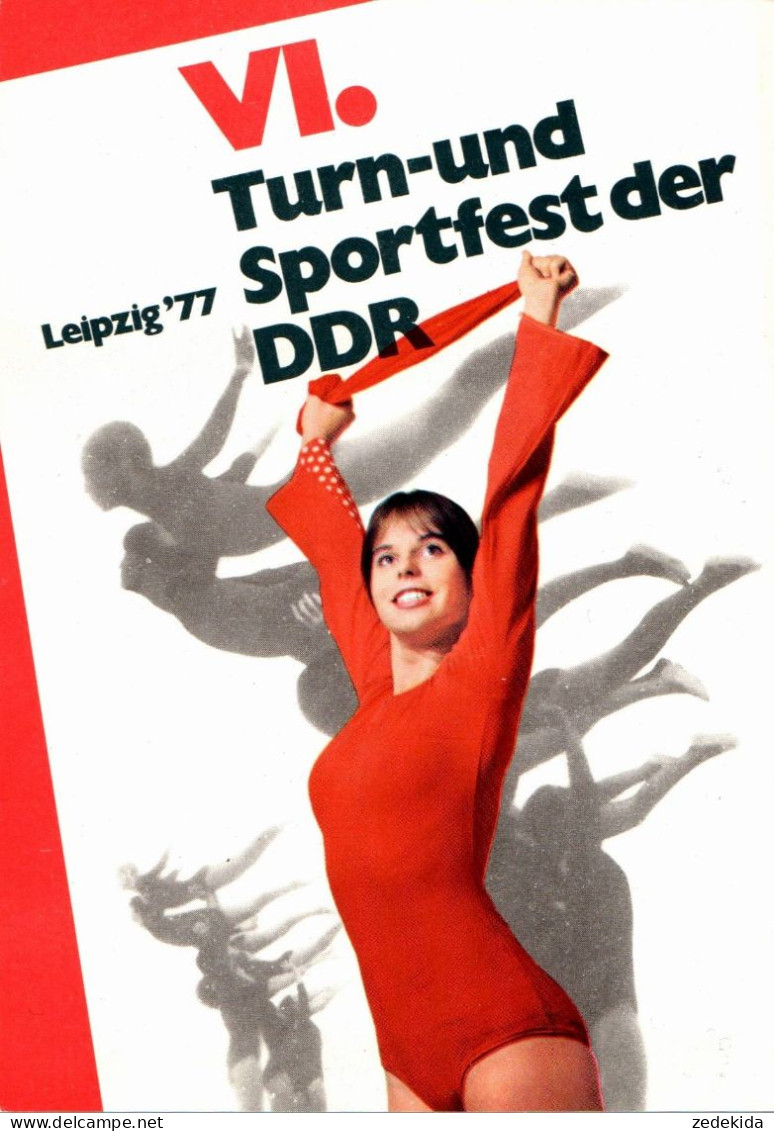 G6447 - TOP Leipzig DTSB Jugendspartakiade - Schneider Pieske Künstlerkarte - DEWAD Verlag DDR Grafik - Gymnastiek