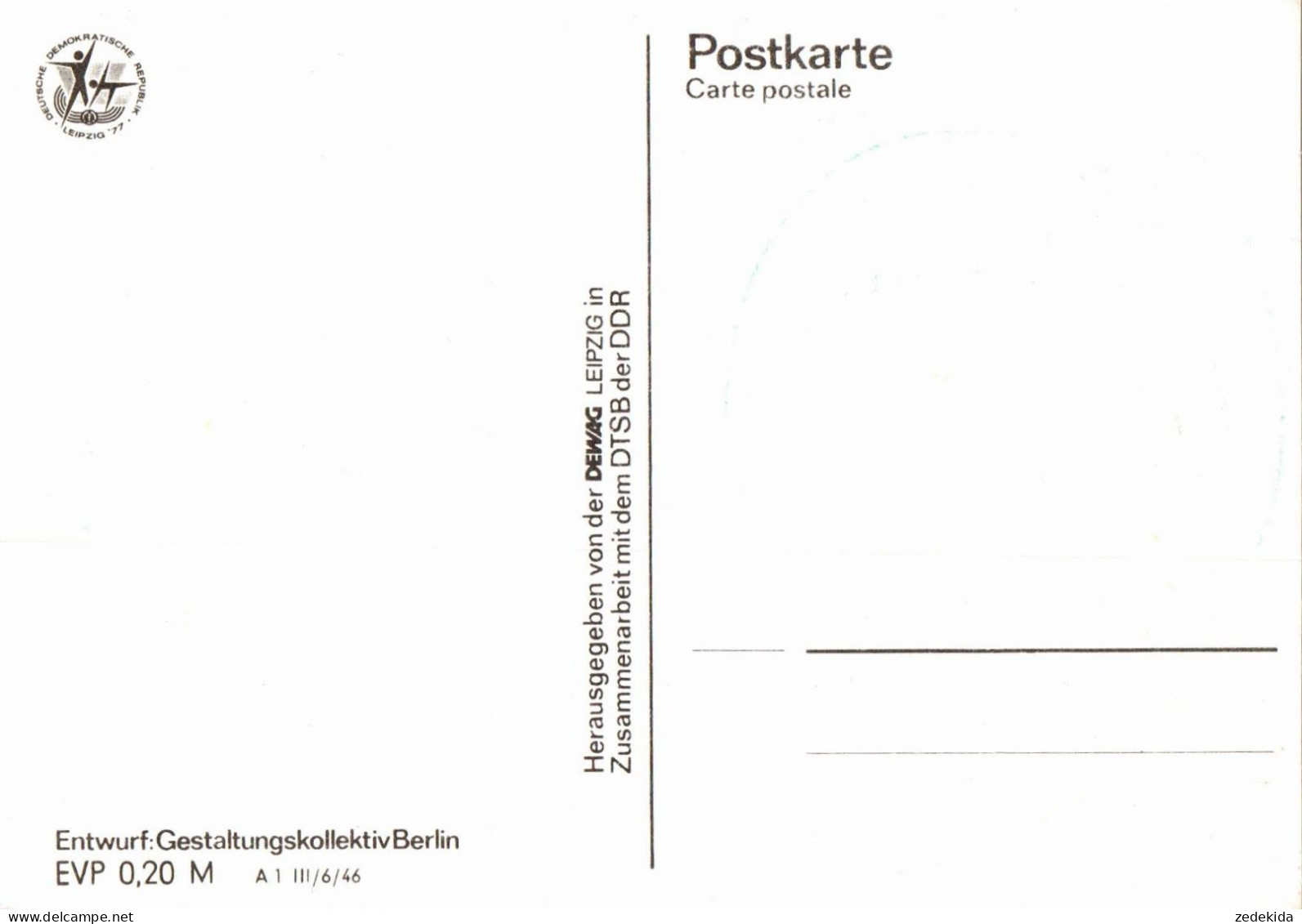 G6448 - TOP Leipzig DTSB Jugendspartakiade - Künstlerkarte - DEWAD Verlag DDR Grafik - Gimnasia