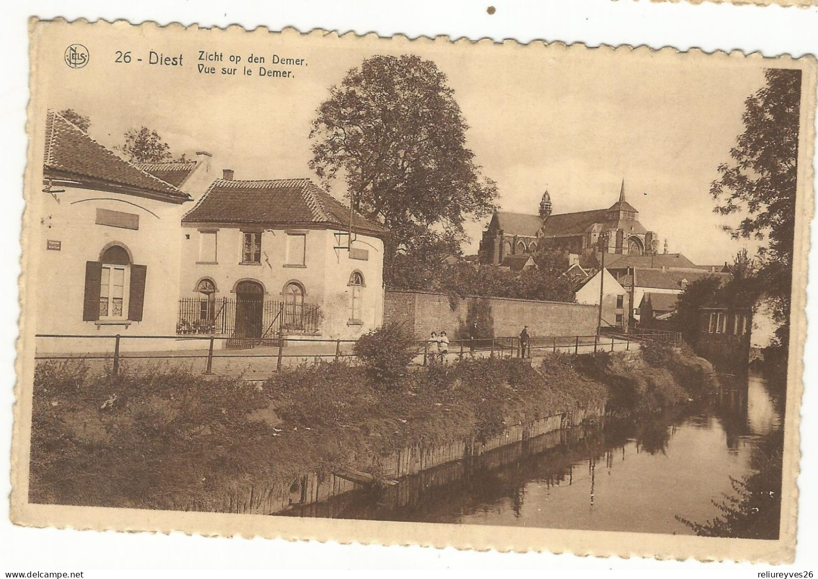 CPA, Belgique ,N°26,  Diest ,vue Sur Le Demer  ,Ed. Thill 1938 - Diest