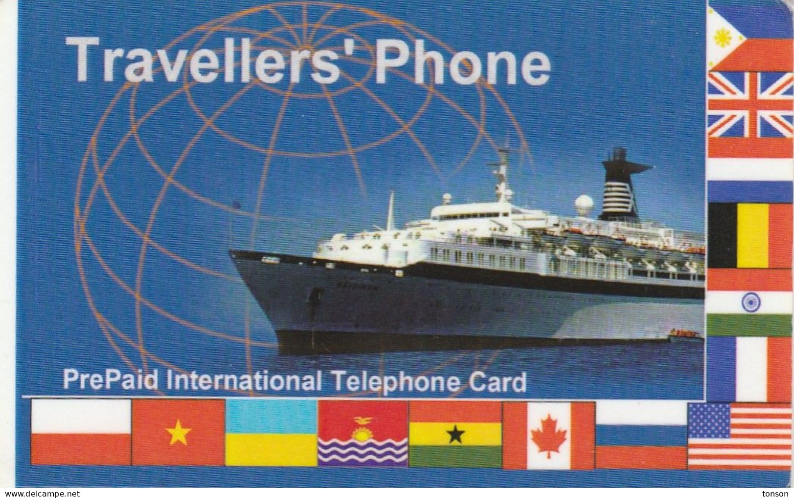 Netherlands, NL-PRE-WDC-0001?, Traveller's Phone - Passenger Ship, Flags, 2 Scans. White Stripe Front Left - Andere & Zonder Classificatie