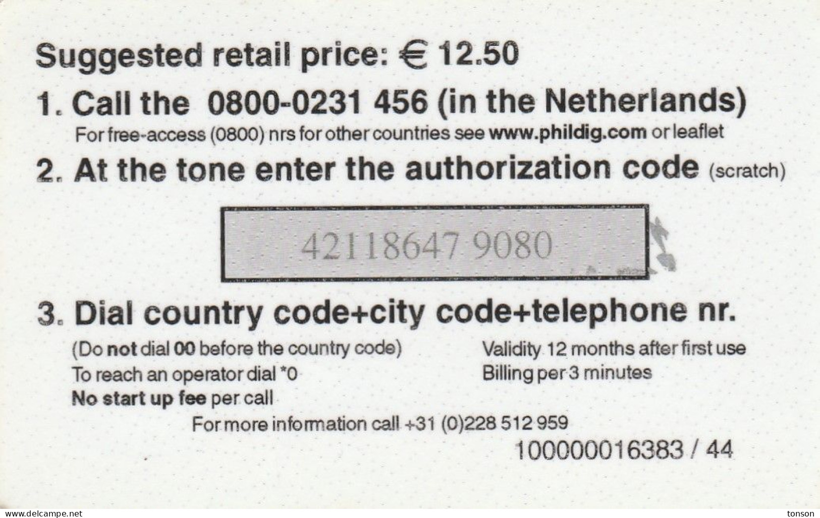 Netherlands, NL-PRE-WDC-0001?, Traveller's Phone - Passenger Ship, Flags, 2 Scans. White Stripe Front Left - Altri & Non Classificati