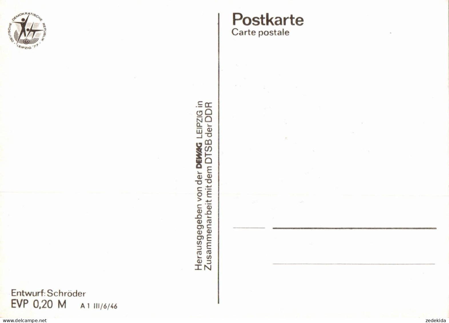 G6450 - TOP Leipzig DTSB Jugendspartakiade - Schröder Künstlerkarte - DEWAD Verlag DDR Grafik - Gymnastiek