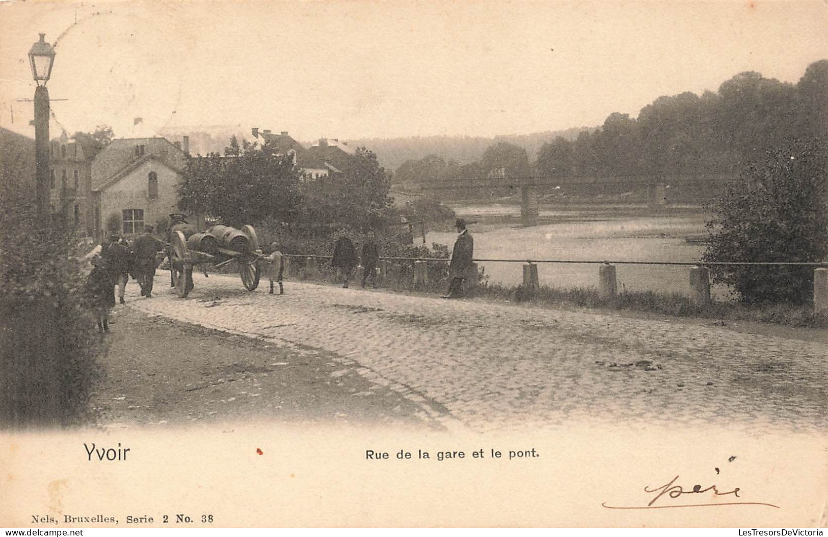 BELGIQUE - Yvoir - Rue De La Gare Et Le Pont - Carte Postale Ancienne - Yvoir