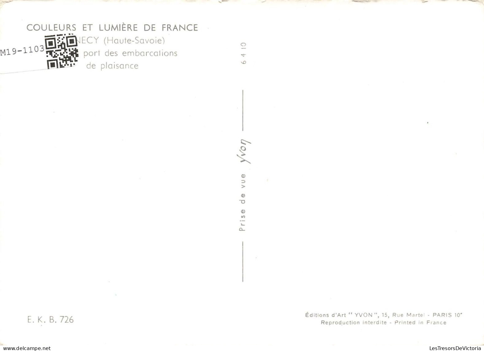 FRANCE - Annecy - Le Port Des Embarcations De Plaisance - Colorisé - Carte Postale - Annecy
