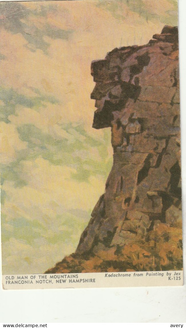 Franconia Notch, White Mountains, New Hampshire  The Old Man Of The Mountains Made From Painting By Jex - White Mountains