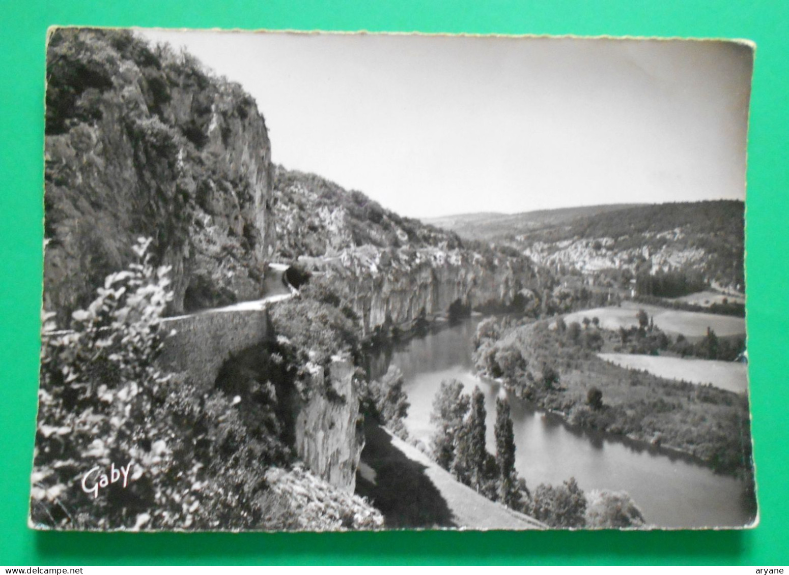 1934- CPSM - LOT - SAINT-CIRQ-LAPOPIE - La Nouvelle Route Touristique Vue Aval -2 - Saint-Cirq-Lapopie