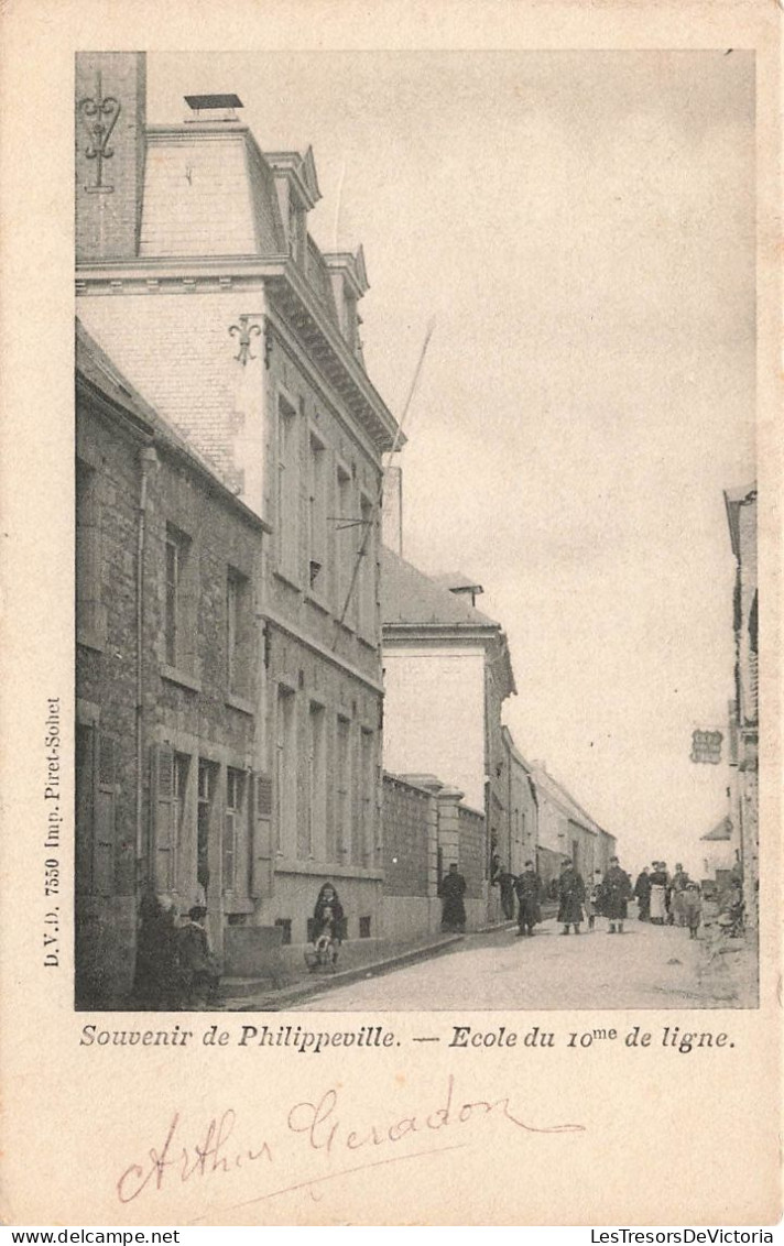 BELGIQUE - Philippeville - Ecole Du 10ème De Ligne - Carte Postale Ancienne - Philippeville