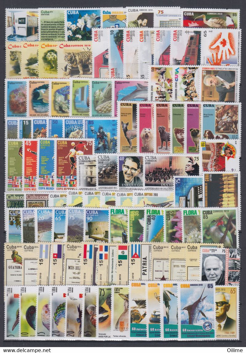 CUBA. EMISIONES DE 2010. MNH - Años Completos