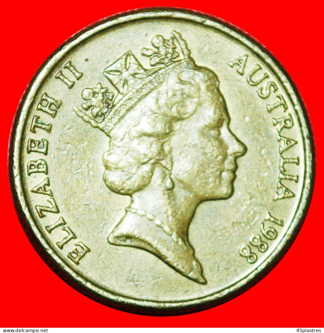 * STAR AND KANGAROO 1788: AUSTRALIA  1 DOLLAR 1988! ELIZABETH II (1953-2022) · LOW START · NO RESERVE! - Dollar