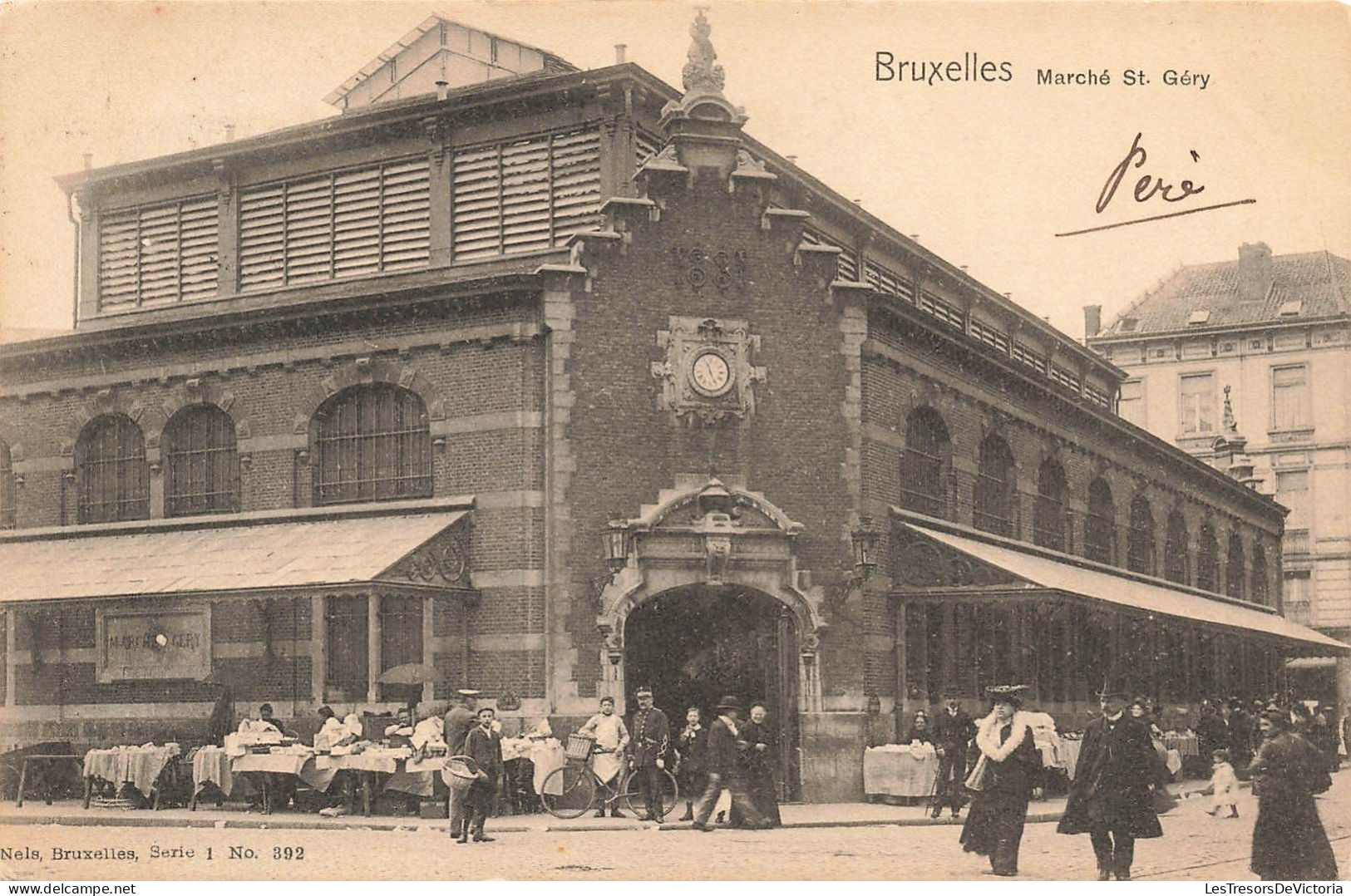 BELGIQUE - Bruxelles - Marché St Géry - Animé - Carte Postale Ancienne - Markten