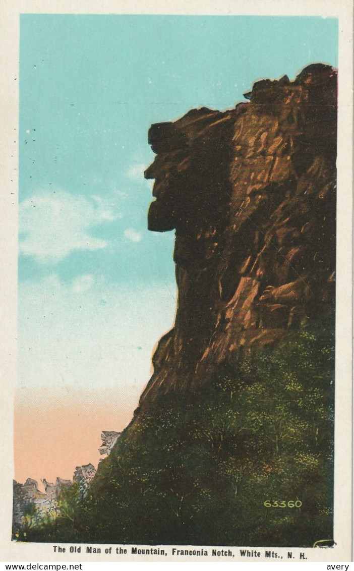 Franconia Notch, White Mountains, New Hampshire  The Old Man Of The Mountain - White Mountains