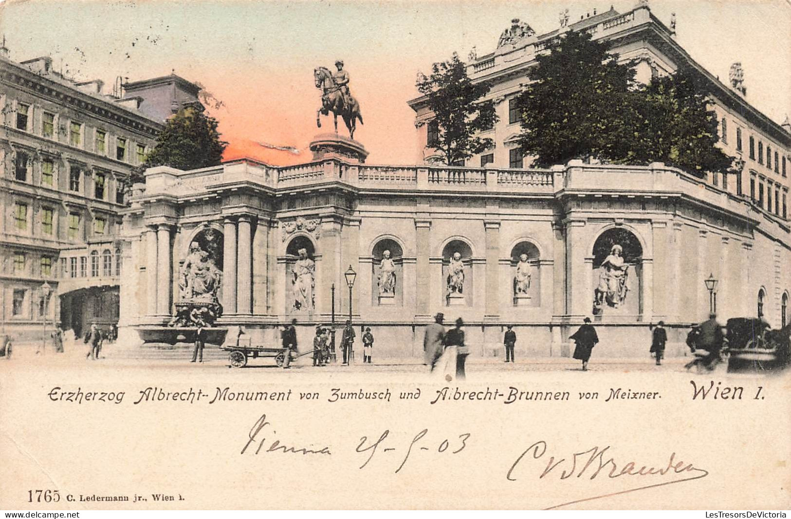 AUTRICHE - Vienne - Monument à L'archiduc Albrecht De Zumbusch Et Fontaine Albrecht De Meixner - Carte Postale Ancienne - Autres & Non Classés