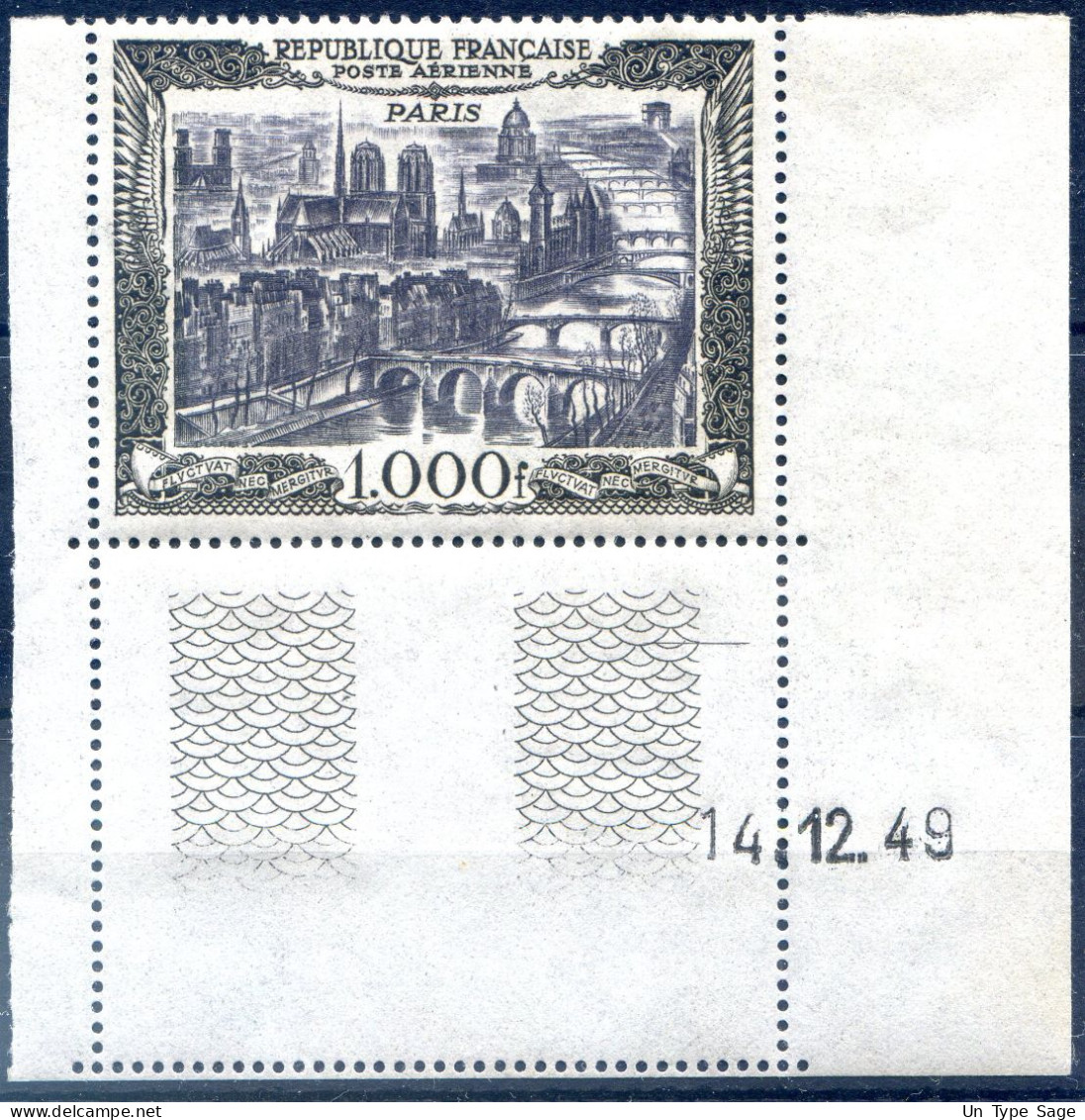 France PA N°29 Neuf**, Coin Daté 14.12.49 - Cote 900€ - (F215) - 1927-1959 Postfris