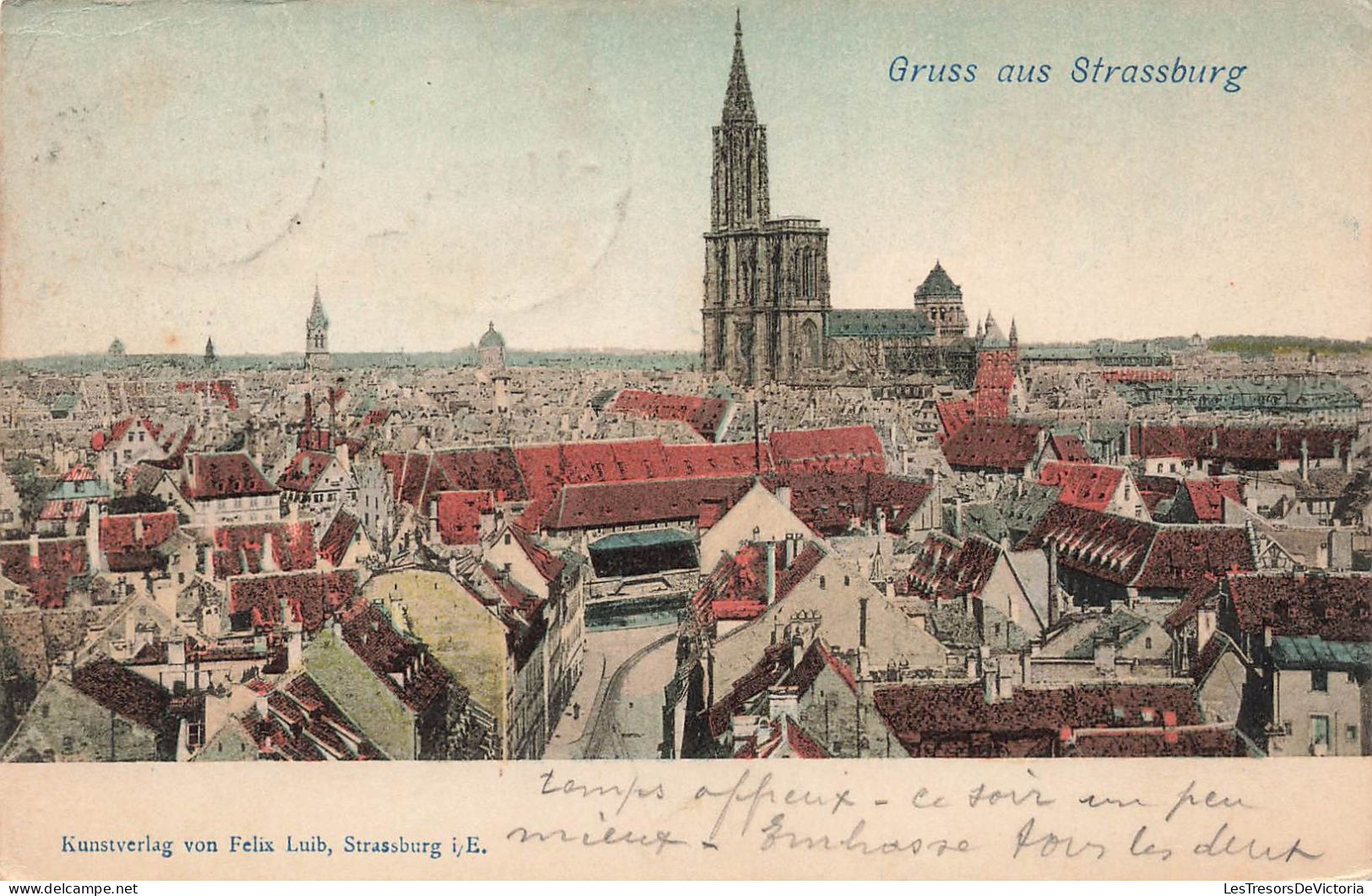 ALLEMAGNE - Strasburg - Vue Panoramique Sur La Grande Ville - Colorisé - Carte Postale Ancienne - Strasburg