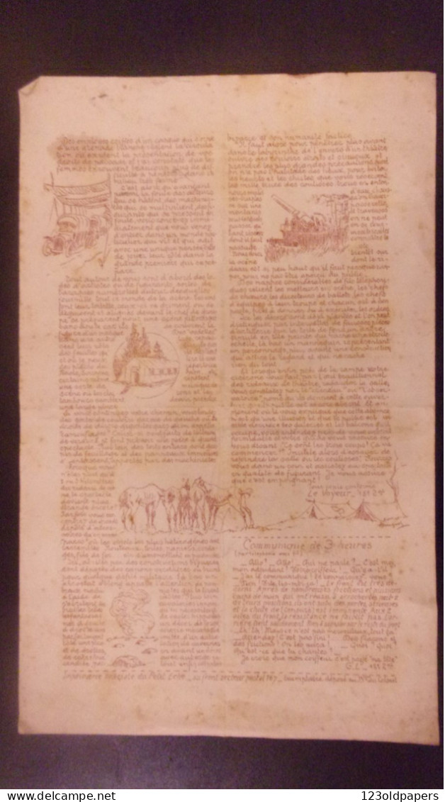 WWI RARE Journal Du Front : Le Petit Écho Du 18e R. TERRITORIAL N°123 18 MARS 1917 LT COLONEL RAT HUGUET ILLUSTRATEUR - Documentos
