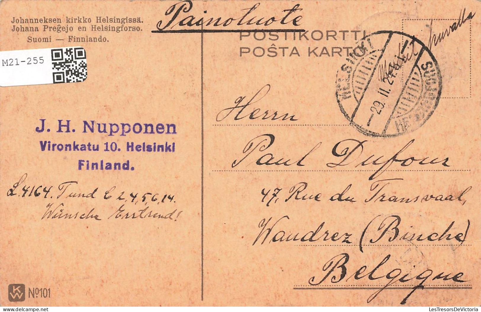 FINLANDE  - Suomi - Johana Pregejo En Helsingforso - Carte Postale Ancienne - Finland