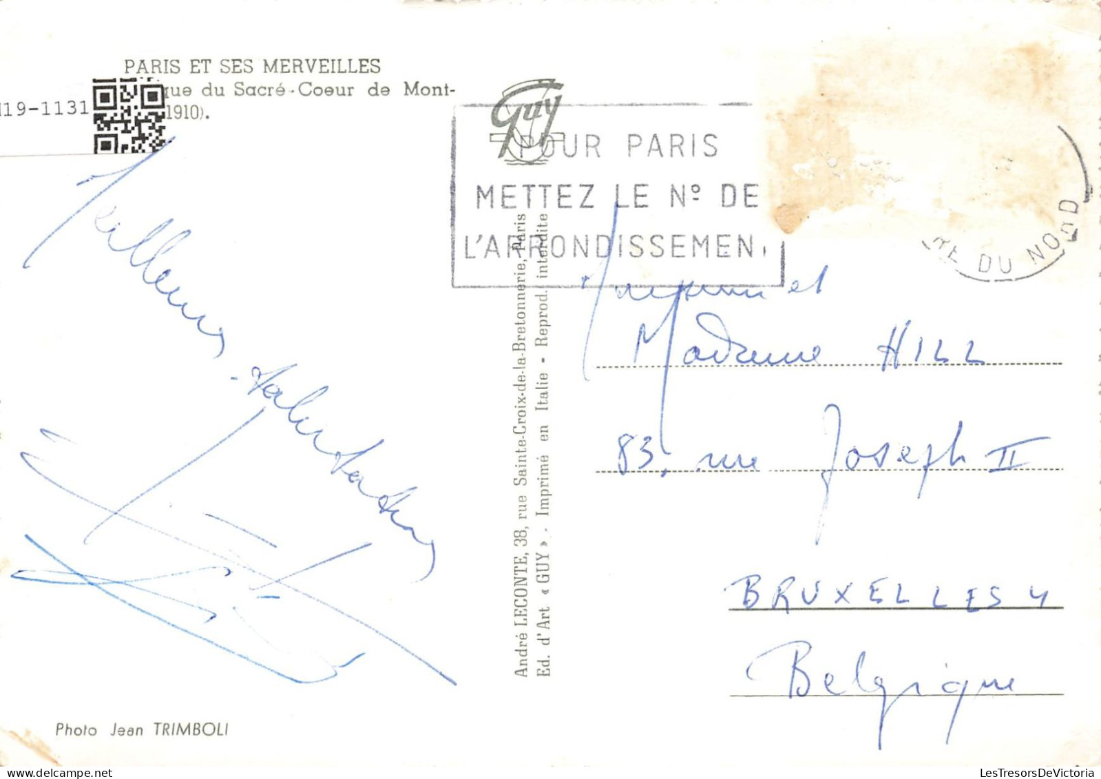FRANCE - Paris - Avenue Du Sacré-Cœur - Colorisé - Carte Postale - Chiese