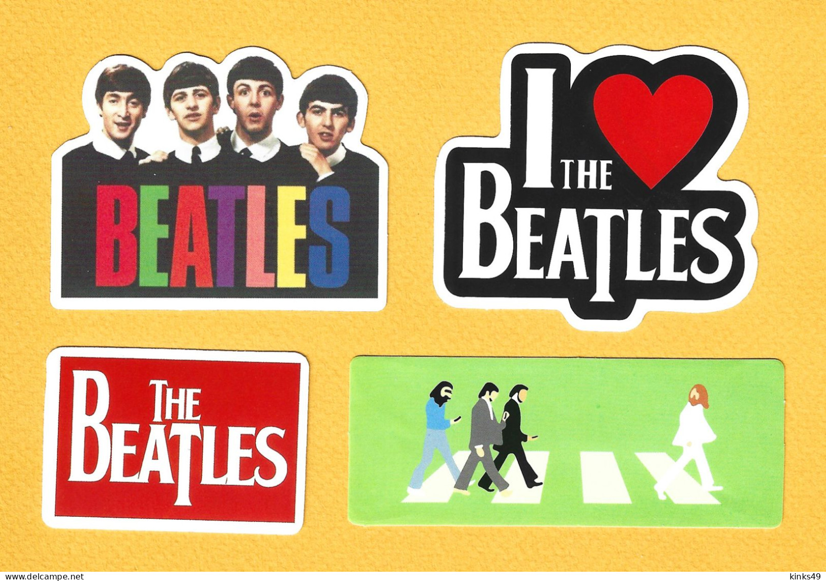 759> THE BEATLES : N° 4 ADESIVI Fantastici ! - Objets Dérivés