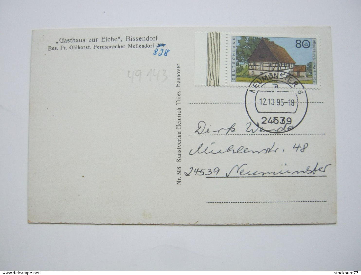 Bissendorf,Gasthof,  Schöne Karte Um 1955, Später Verschickt 1995 - Bissendorf