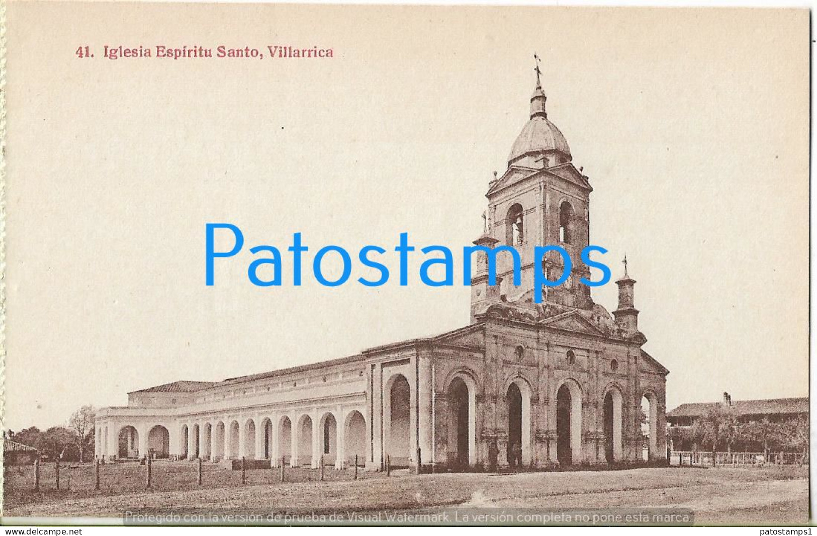217410 PARAGUAY VILLARRICA CHURCH IGLESIA ESPIRITU SANTO POSTAL POSTCARD - Paraguay