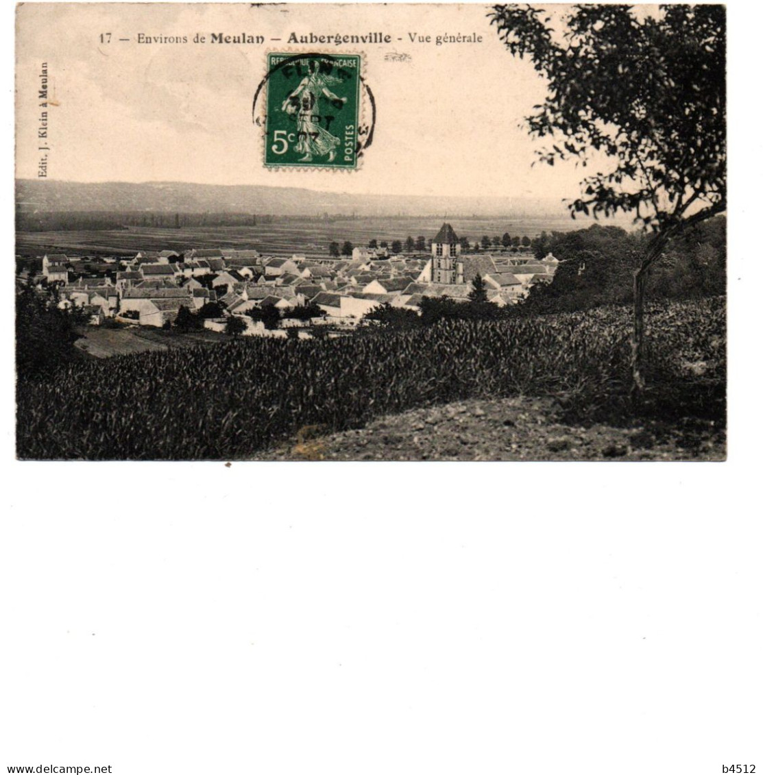 78 AUBERGENVILLE Vue Générale  , édition Klein 1907 - Aubergenville